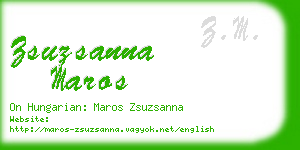 zsuzsanna maros business card